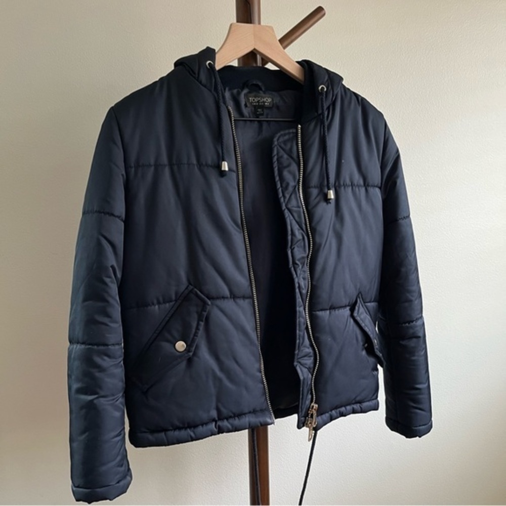 Topshop Navy Puffer Jacket (0)